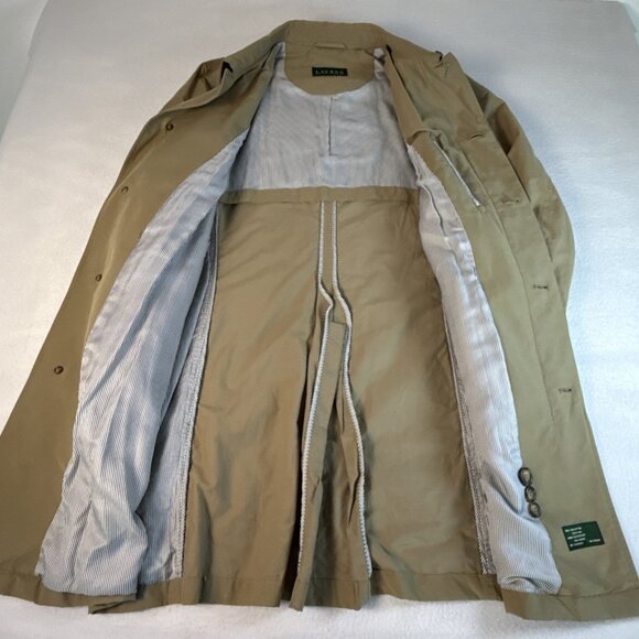 Lauren Ralph Lauren Trench Coat Jacket Men's Tan Rain Jacket 42L - Picture 6 of 13